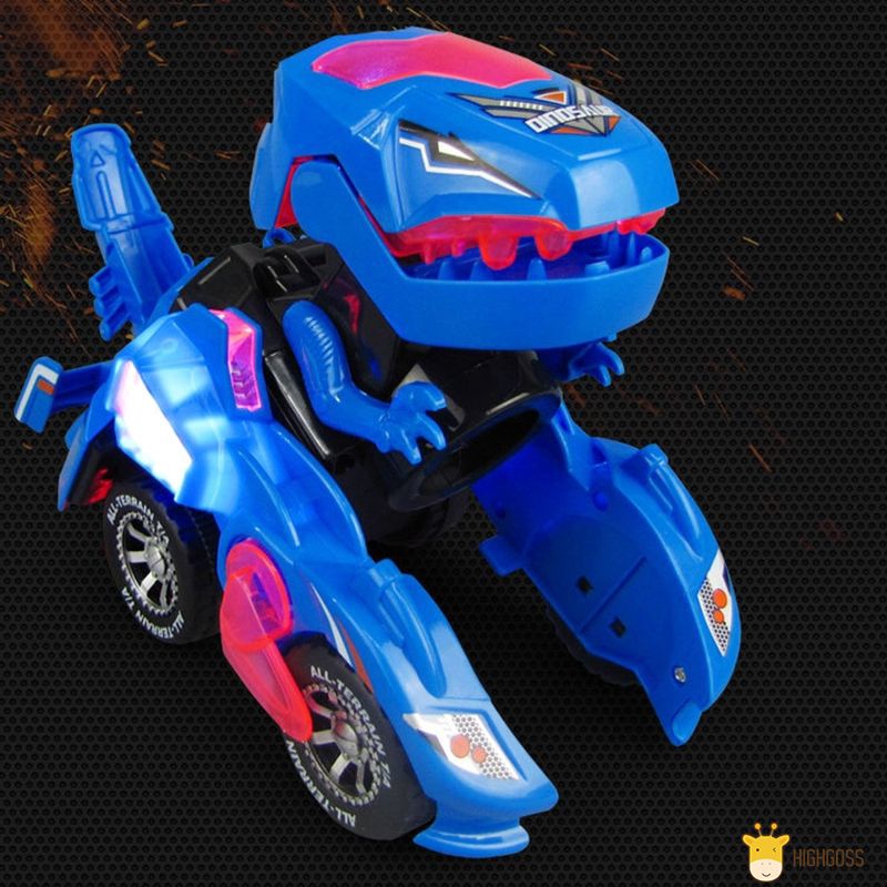 transforming dinosaur led car