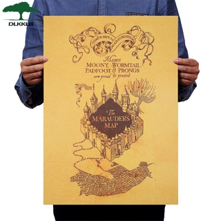 Harry Potter Hogwarts The Marauder's Map Kraft Paper The Wizarding World 77*22cm 