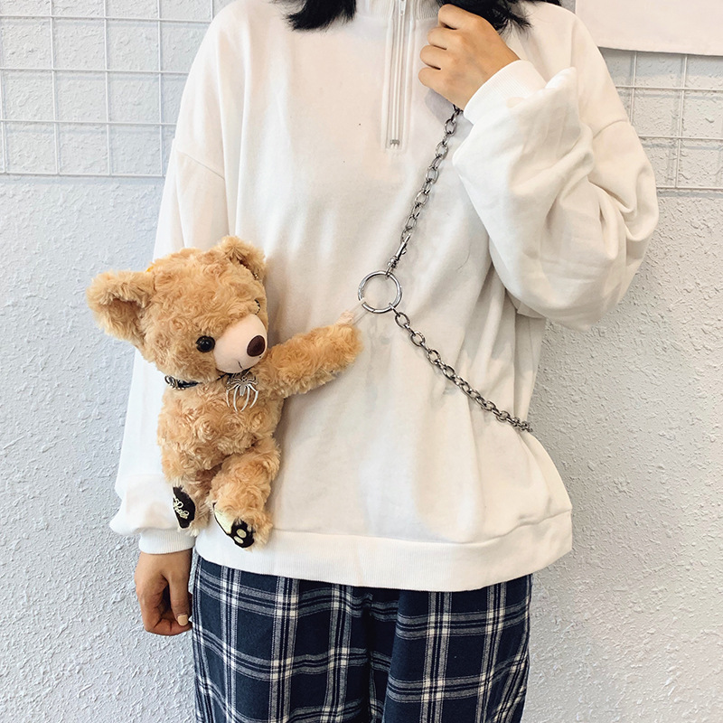 fluffy bear bag