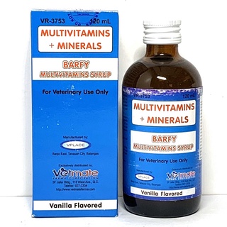 [FCR AGRIVET] Barfy Multivitamins Syrup Vanilla Flavored 120ml / For pet dog