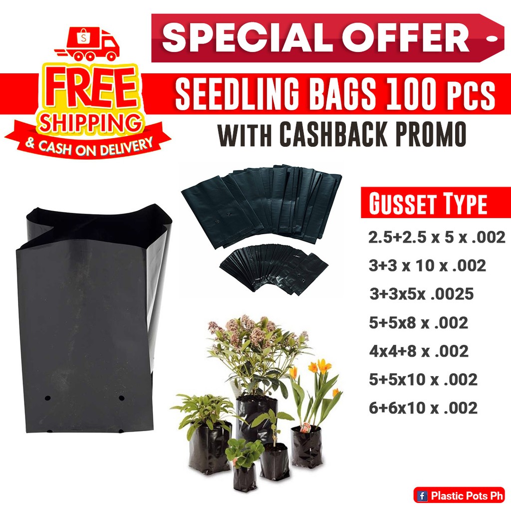 Plastic Seedling Bag 100pcs. Shopee Philippines