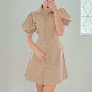 LAVENE BUTTON DOWN PUFF DRESS_by: Chachasclothing17