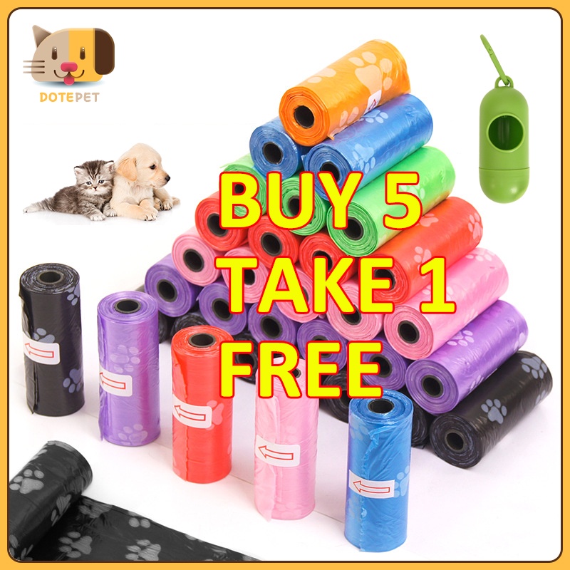 Pet Trash Bag Dog Poop Bag Printed Pet Garbage Disposable Trash Bag Dog