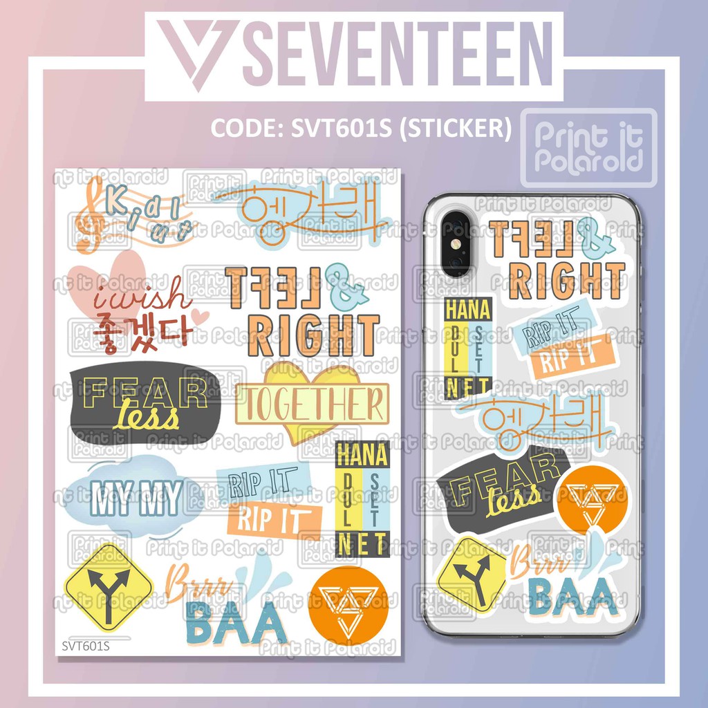 waterproof plastic vinyl seventeen a6 sticker for fan collection shopee philippines