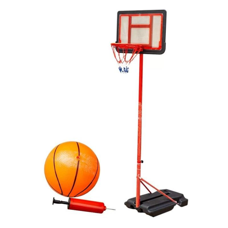 Adjustable Basketball Ring with Stand Red Color for Kids and Teens with