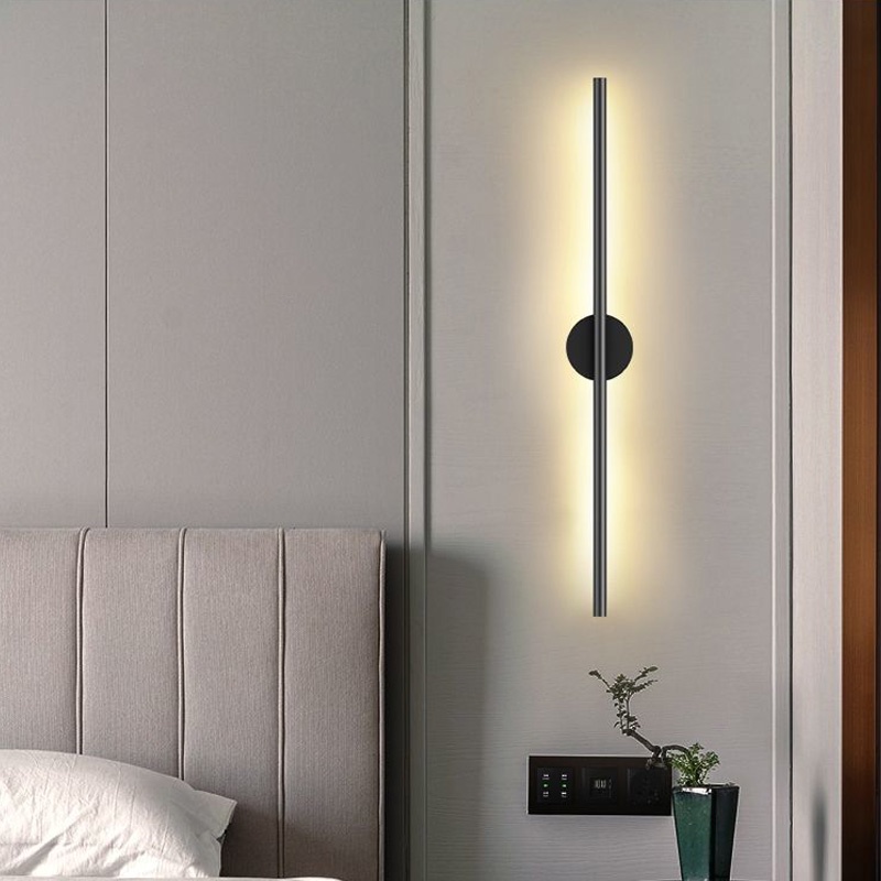 Modern Led Strip Wall Lamp Indoor Creative Living Room Tv Bedroom ...