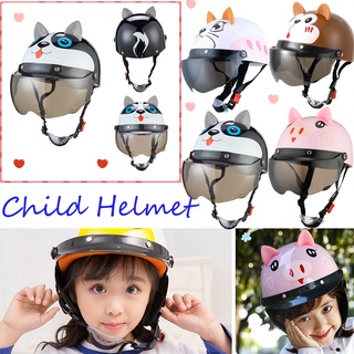 <PH STOCK&COD>Child Helmet Motorcycle Bicycle Safety Helmet Unisex General Cartoon Helmet Portable