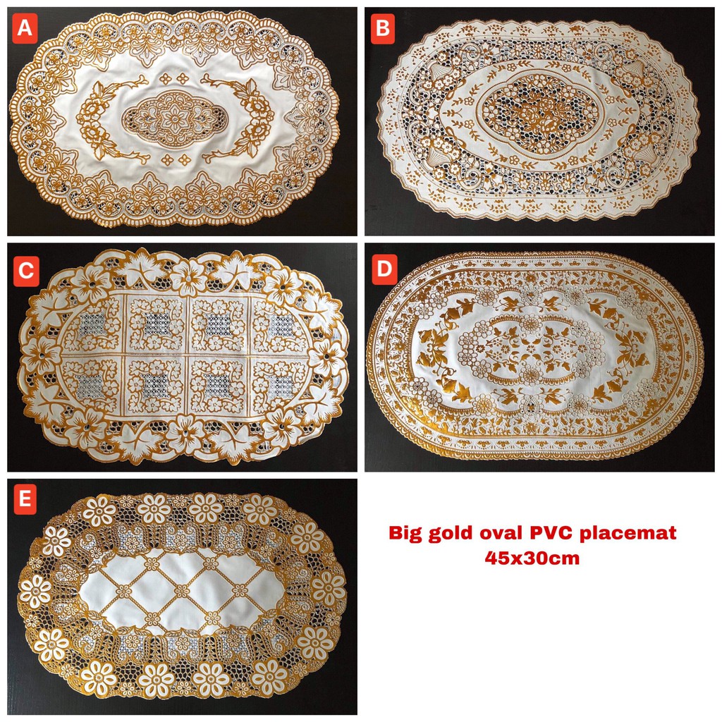 gold pvc oblong placemat 45x30cm rqHD Shopee Philippines