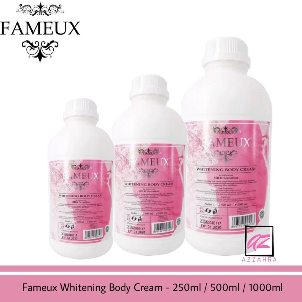Fameux Whitening Body Cream Bleaching / Permanent Body Whitening 250