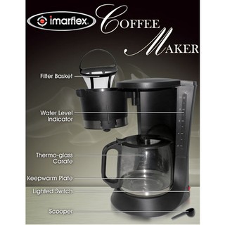 Imarflex Coffee Maker ICM-400 8-10 Cups Black | Shopee Philippines