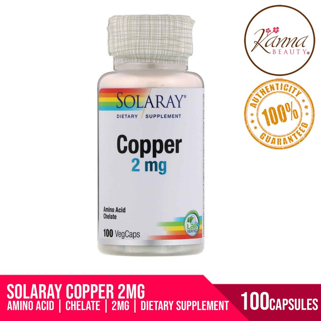 Solaray Copper 2 Mg 100 Vegcaps Shopee Philippines