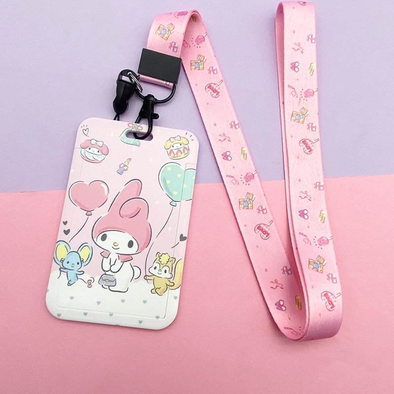 Hello Kitty Lanyard Card Holder Cute Id Card Protector My Melody ...