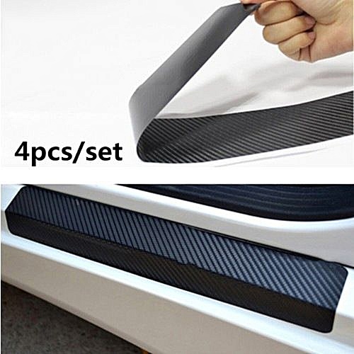 4pcs Car Universal Door Step Sill Sticker Vinyl Doors Sill Protector