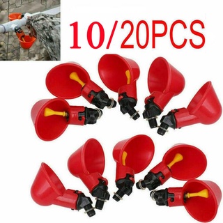 DAPHNE 10/20 Pcs Hot new Plastic Automatic Drinker Quail Plastic Poultry Water Drinking Cups Bird Chicken Coop Feed Farm Fowl Bowl Automatic Chicken Hen #6