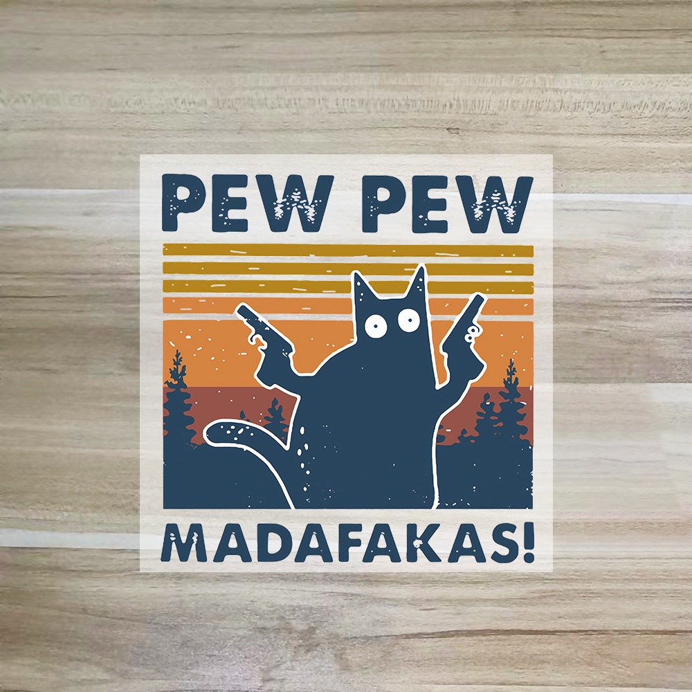 Pew Pew Madafakas Iron on Transfer for DIY face mask Kids T-shirt Clothing Clothing Badge Patch Decals Washable iron on patches Applique