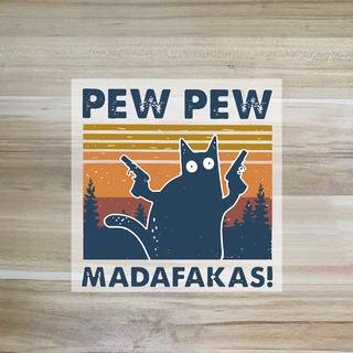 Pew Pew Madafakas Iron on Transfer for DIY face mask Kids T-shirt Clothing Clothing Badge Patch Decals Washable iron on patches Applique #2