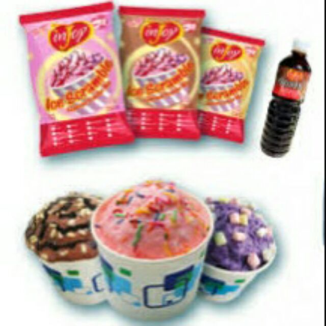 Injoy Ice Scramble Classic Ube Chocolate 1kg Shopee Philippines