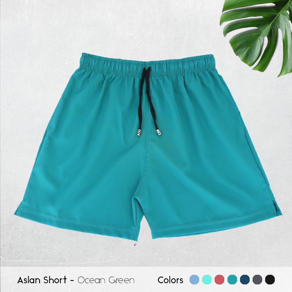 Aslan Short | Basic Casual Short | Ocean Green | Shopee Philippines