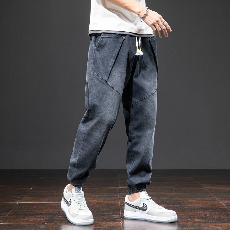 denim joggers mens plus size