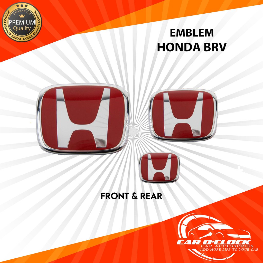 Honda Brv Red H Logo Emblem 16 21 Shopee Philippines