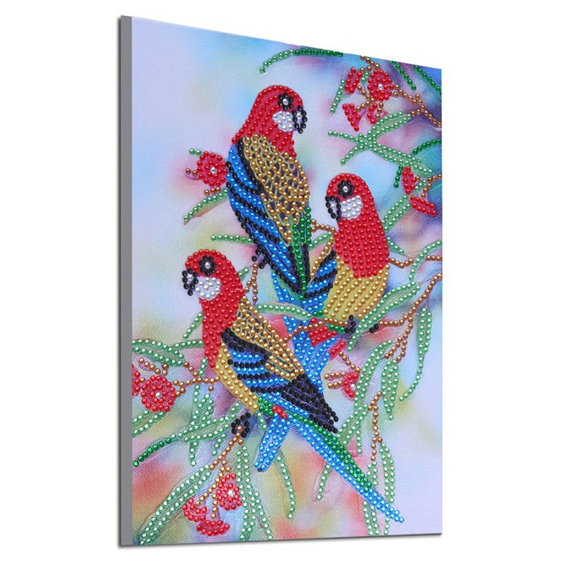 5D Special Shaped Painting Birds Picture Partially Drilled Rhinestone Diamond Embroidery Cross Stitc