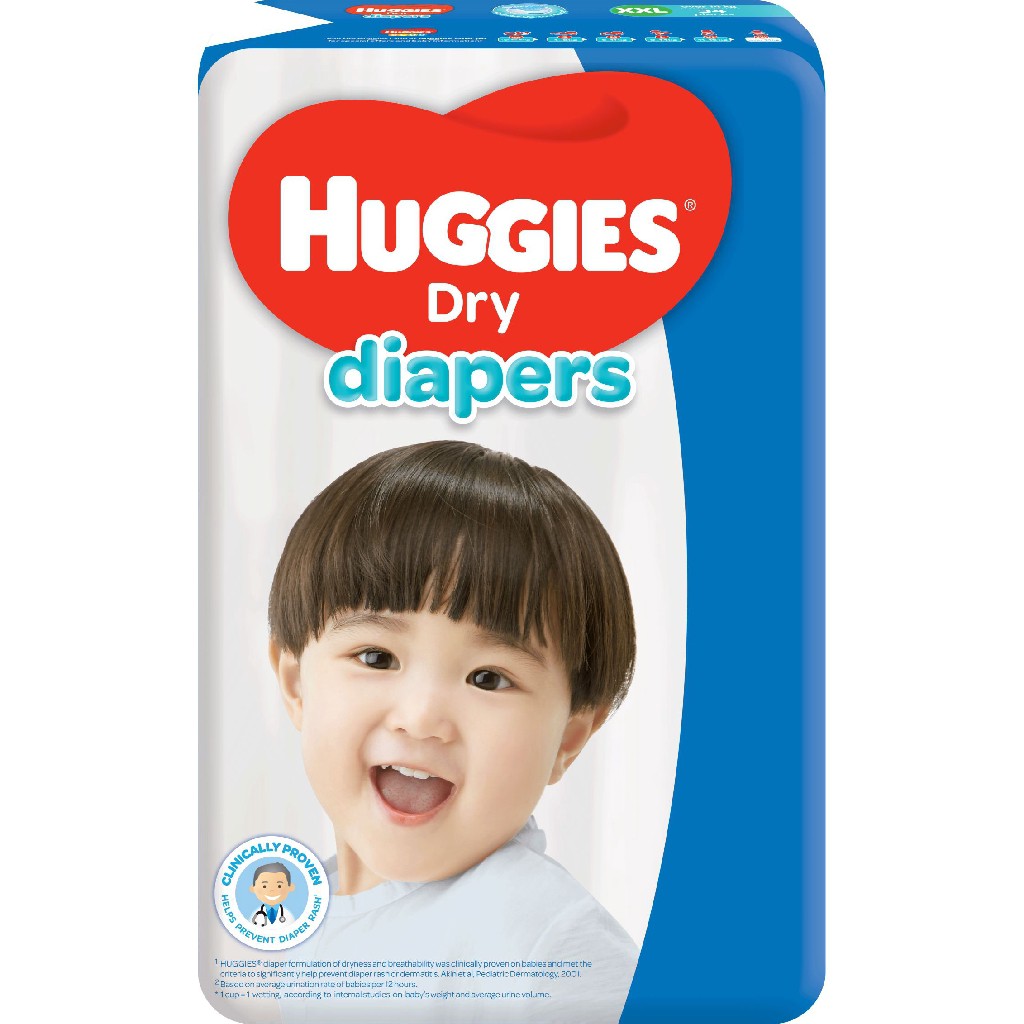Huggies Dry Diapers XXL 34 pieces Shopee Philippines