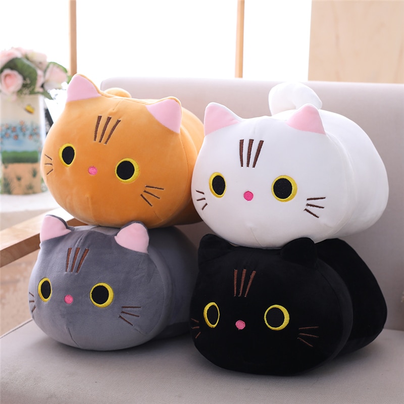 25-50cm Japanese Cartoon Cute Soft Pussy Cat Plush Pillow Kitten Shaped  Stuffed Cushion Kawaii Plush | Shopee Philippines
