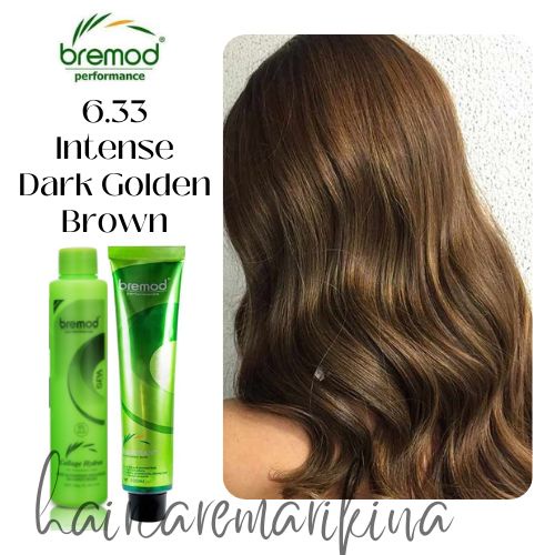 6.33 INTENSE DARK GOLDEN BROWN Bremod Hair Color With Oxidizer Set Shopee Philippines