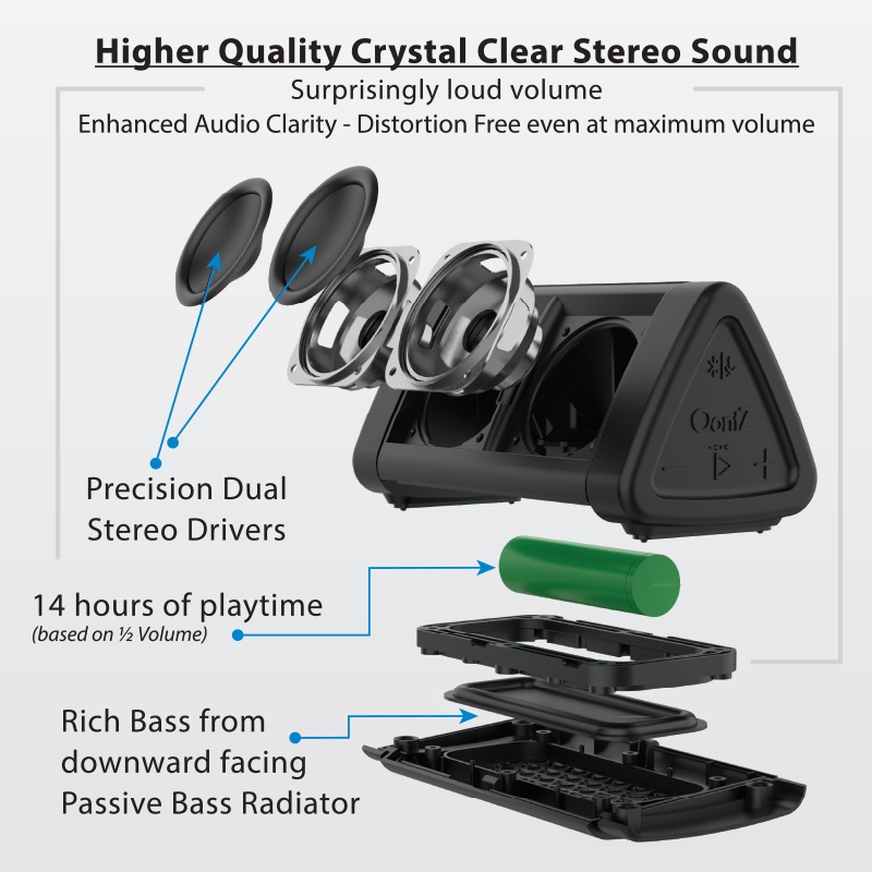 OontZ Angle 3 4th Gen Bluetooth Portable Speaker Clear Stereo Sound