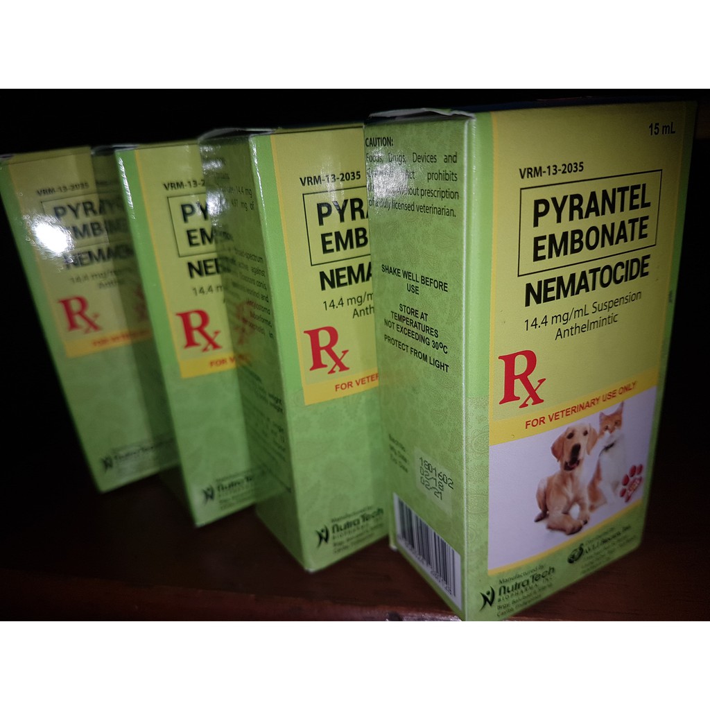 Dewormer Nematocide Pyrantel Embonate 15ml Dogs & Cats Shopee Philippines
