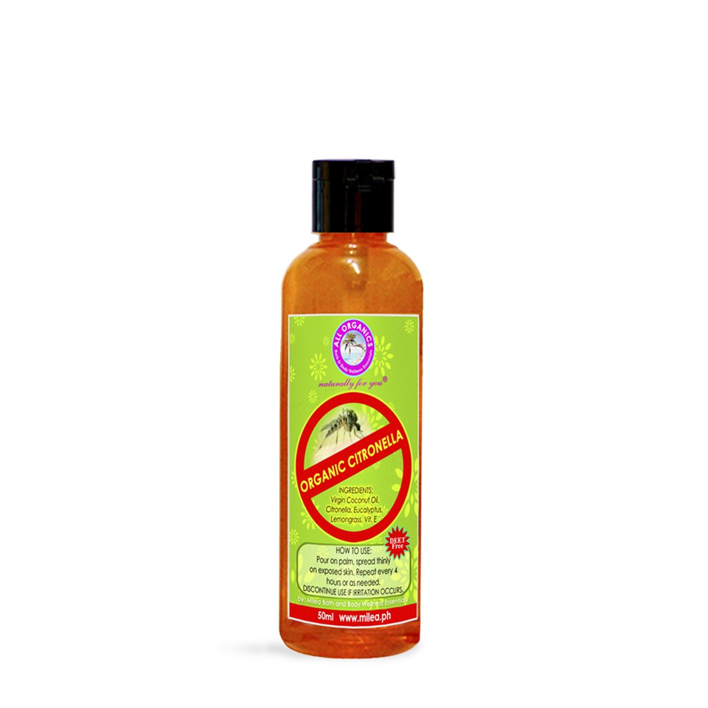 Milea All Organics Citronella Mosquito Repellent Oilbased 50ml