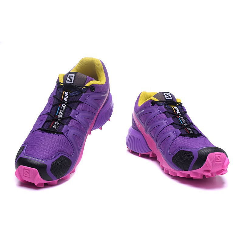 purple salomon shoes
