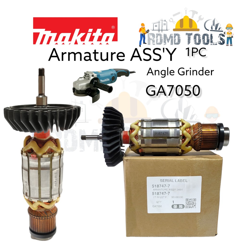 Original Armature Assembly for Makita Angle Grinder GA7050 (220V