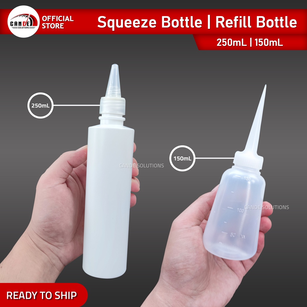 Squeeze Bottle, Refill Bottle, Dropper Bottle (150mL & 250mL) Shopee