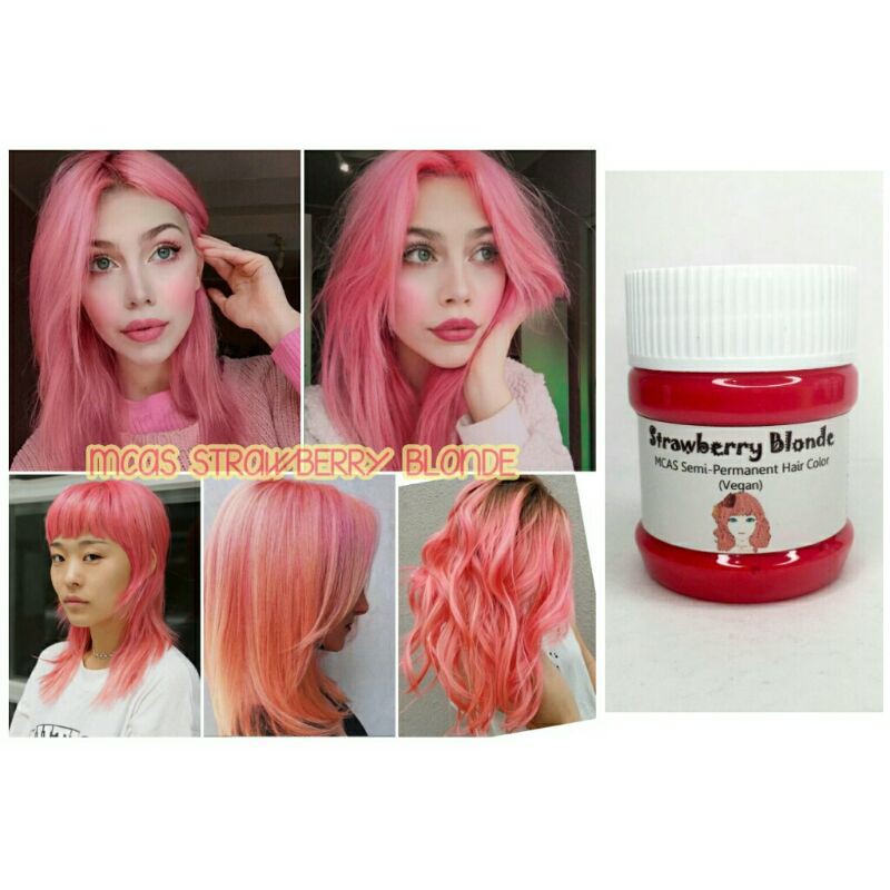 MCAS Strawberry Blonde Vegan Semi-Permanent Hair Color (120ml/150ml) -  Pastel Red | Shopee Philippines