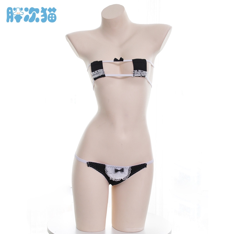 Swimsuit Box Bikini Mini Cute Japanese Little Lace Maid Teen Shopee Philippines