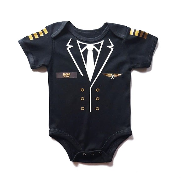 Pilot Onesies Black with Name Badge Shopee Philippines