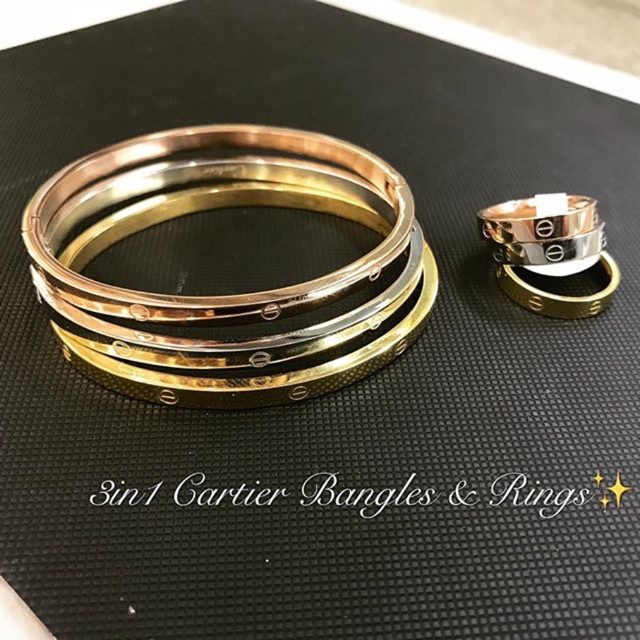 cartier bangle and ring
