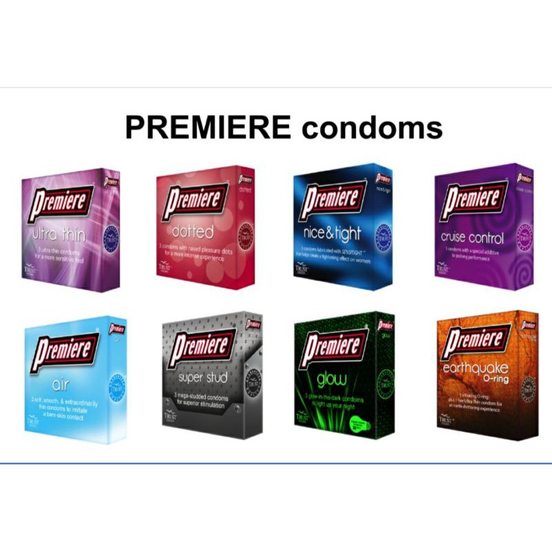 TRUST PREMIERE CONDOMS ALL VARIANTS (3PCS PER PACK) Shopee Philippines
