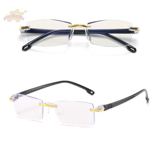 SD Rimless Reading Glasses Anti-blue Light and Blue Film Integrated for Women Men Full Degree #8
