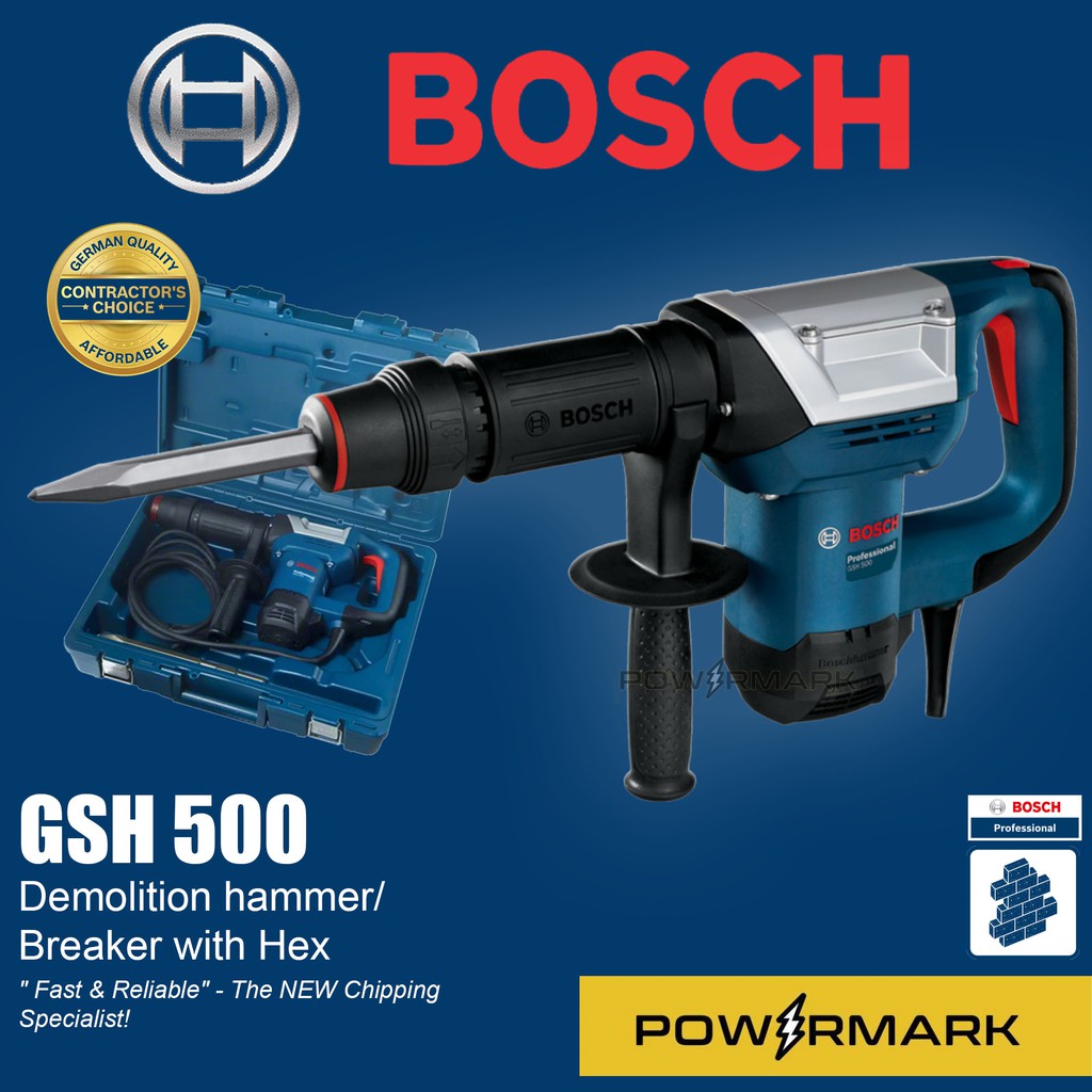 BOSCH GSH 500 Demolition Hammer 1100W [POWERMARK | BCC] | Shopee ...