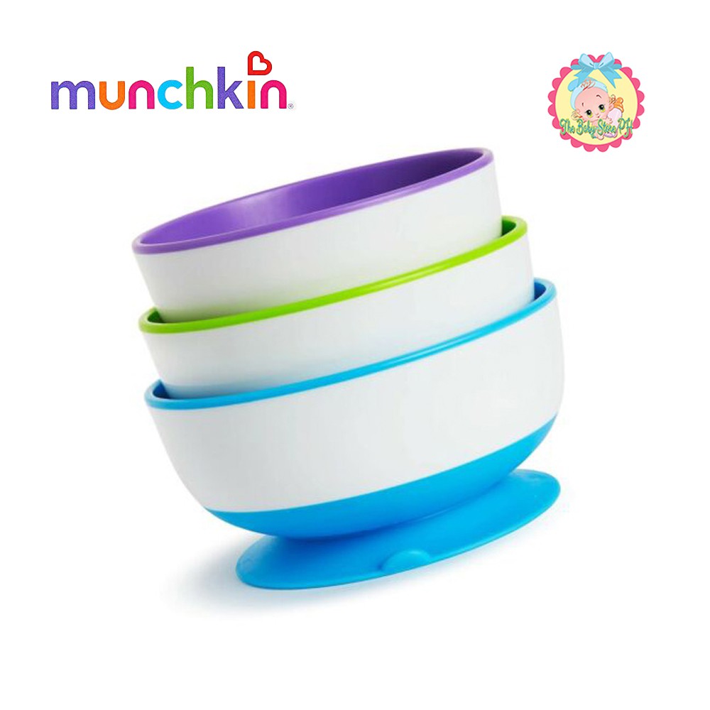 Munchkin Stay Put Suction Bowl 3 Pack 