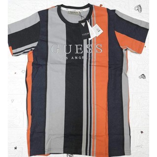 striped guess t shirt mens