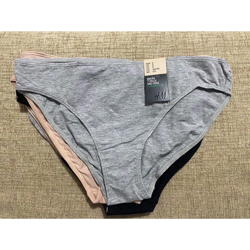 Brand New Auth H&M 7-pack Cotton Bikini Mid Rise Panty / 7-Pack ...