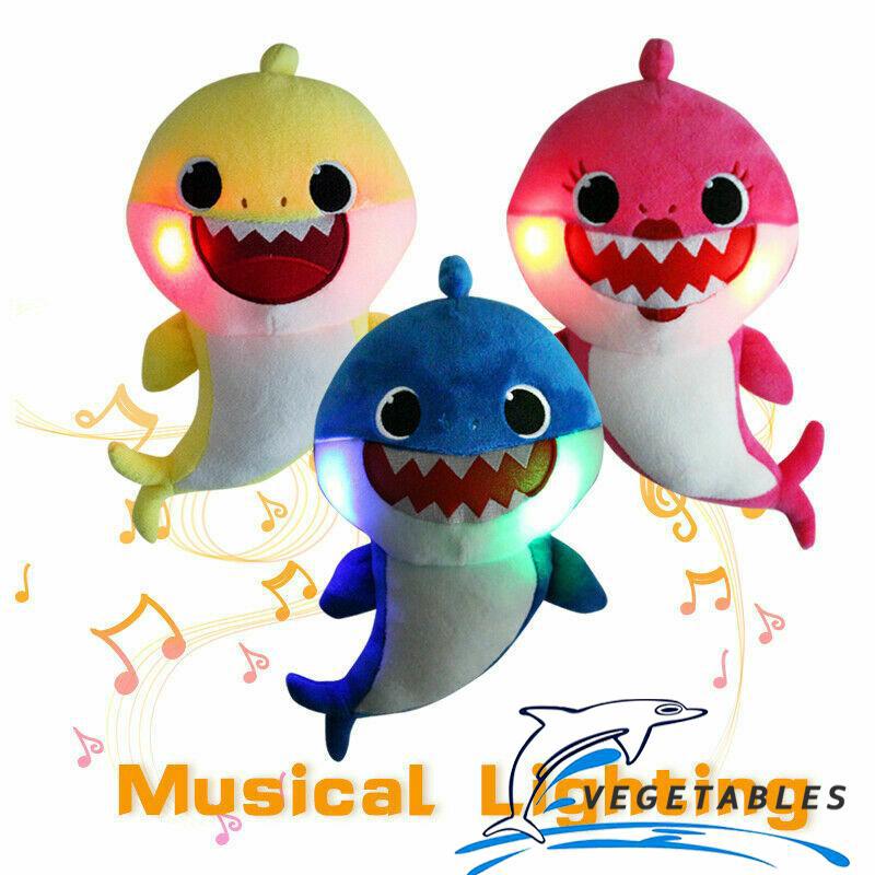 Rs♪-Baby Shark Plush Singing Toys Boy Music Song Doll English | Shopee ...