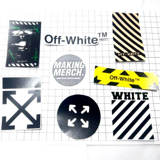 bad Åbent henvise Off White Stickers | Shopee Philippines