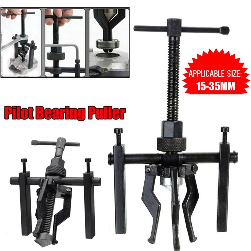 3 Jaw Pilot Bearing Puller Auto Motorcycle Bushing Remover Extractor Tools 