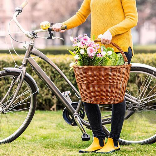 rear wicker bike basket