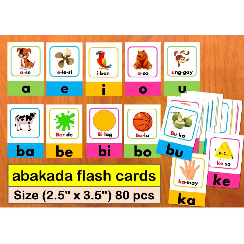 Abakada pantig tagalog primary reading laminated educational flashcards ...