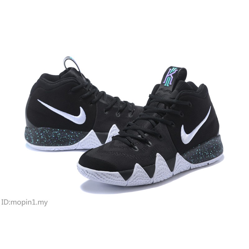 kyrie 4 shoes black and white